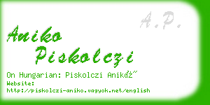 aniko piskolczi business card